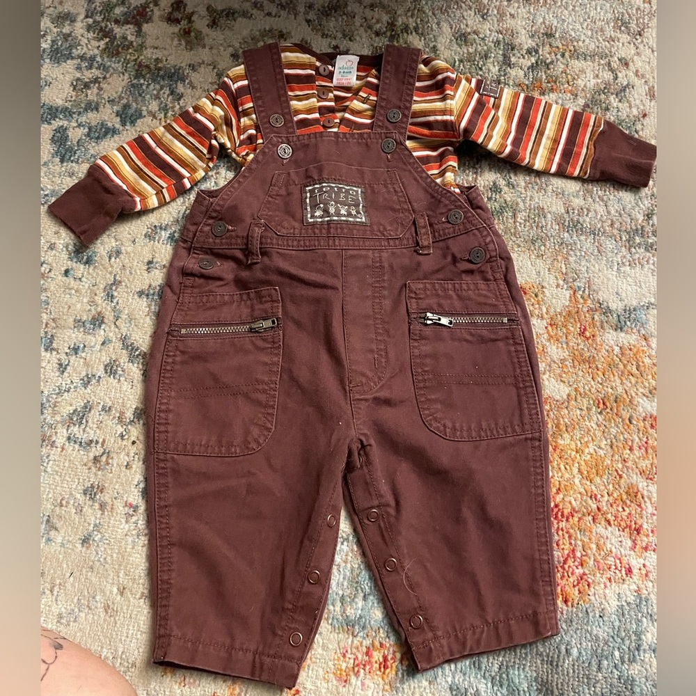 Boys Overalls and Matching Top Size 3-6 months